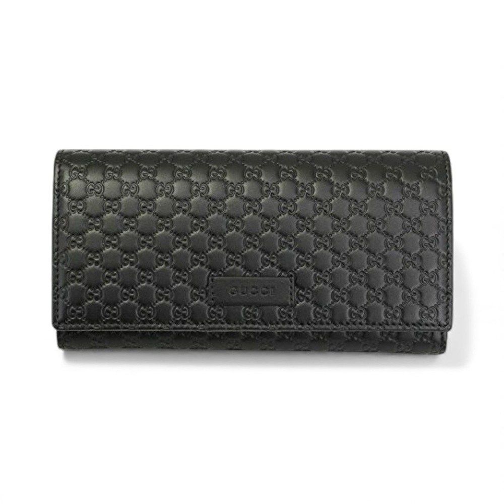 GUCCI Guccissima GG Embossed Leather Continental Wallet in black - Picture 1 of 13